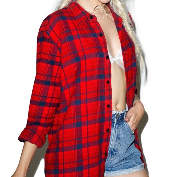 Jac Vanek Flannel ♥️💙 - Picture 7 of 8